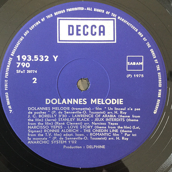 Various : Dolannes Mélodie - Musique Originale Du Film De J.P. Mocky “Un Linceul N'A Pas De Poches” (LP, Comp)