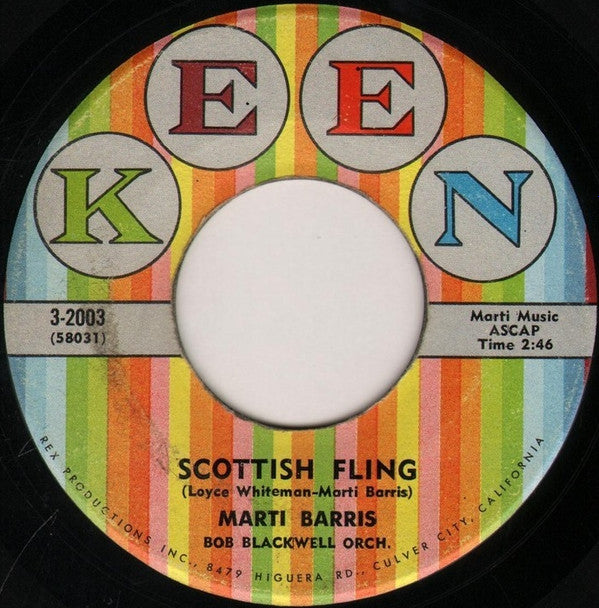 Marti Barris : Scottish Fling / My First Love (7")