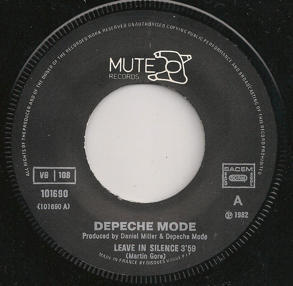 Depeche Mode : Leave In Silence (7", Single)