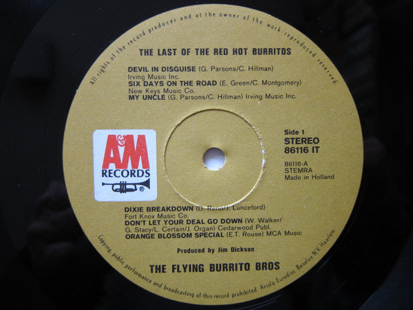 The Flying Burrito Bros : The Last Of The Red Hot Burritos - Live (LP, Album, Gat)