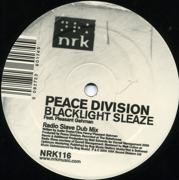Peace Division Feat. Pleasant Gehman : Blacklight Sleaze (Radio Slave Mixes) (12")