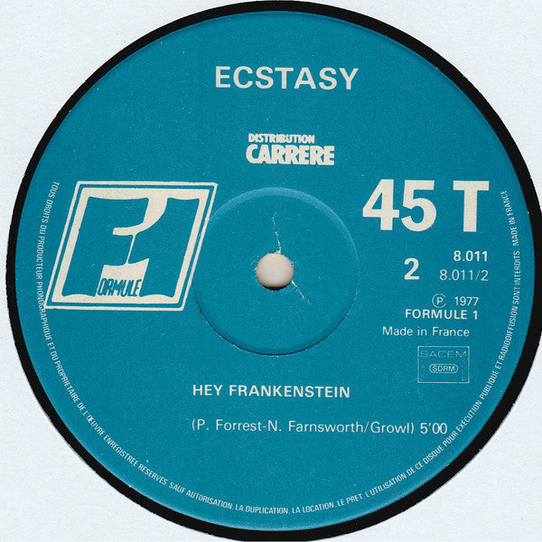 Ecstasy : What'd I Say (Version Intégrale Club) (12", Maxi)