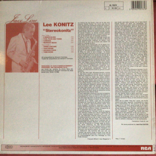 Lee Konitz : Stereokonitz (LP, Album)