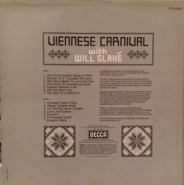 Will Glahé : Viennese Carnival (LP)