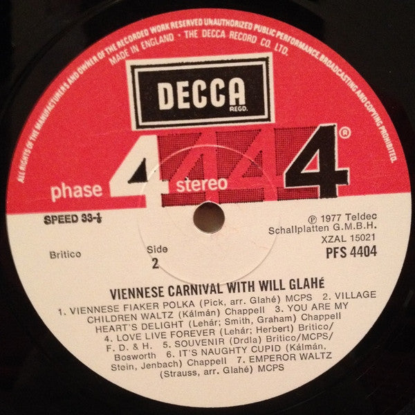 Will Glahé : Viennese Carnival (LP)