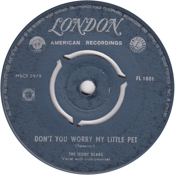 The Teddy Bears : To Know Him, Is To Love Him (7", Single)