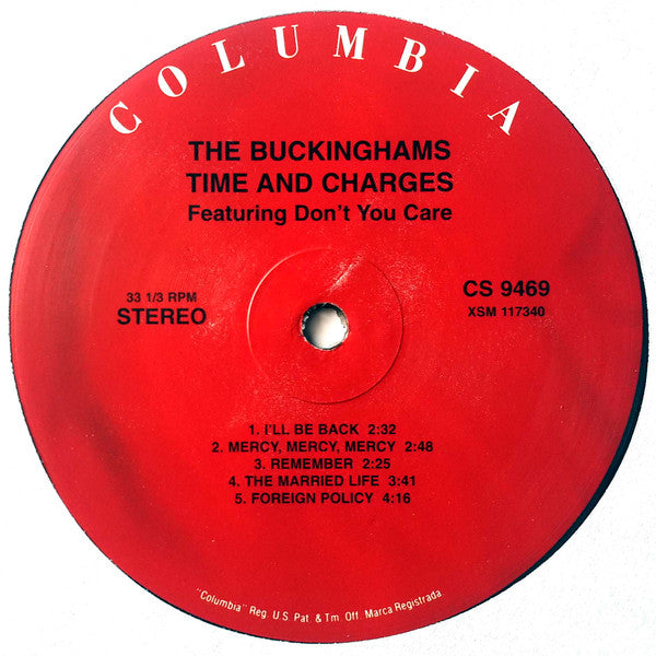 The Buckinghams : Time & Charges (LP, Album, RE)