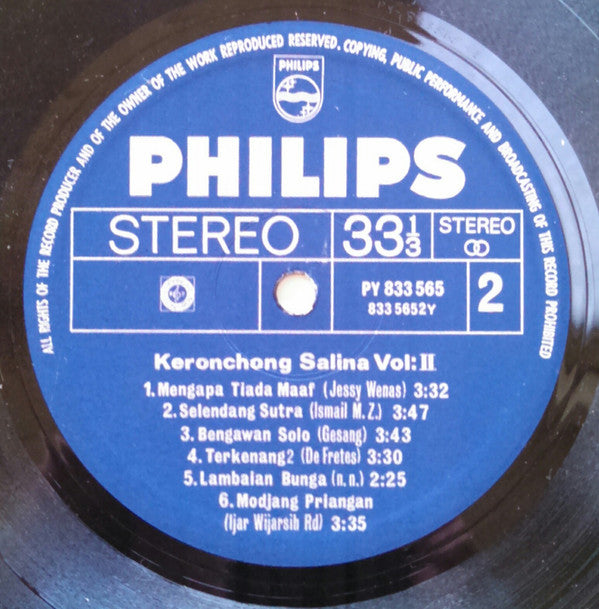 Salina (2) : Keronchong Salina 2 (LP, Album)