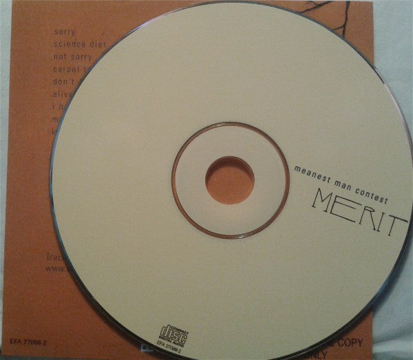 Meanest Man Contest : Merit (CD, Album, Promo)