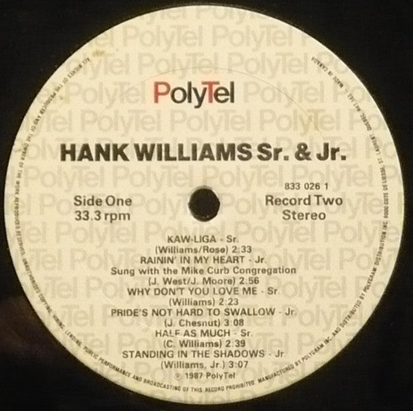 Hank Williams, Hank Williams Jr. : 24 Karat Hits - A Double Dozen Of All Time Greats (2xLP, Comp)