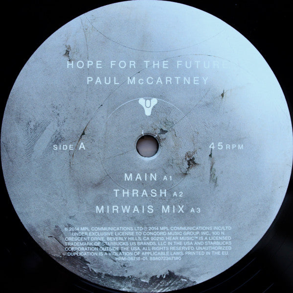 Paul McCartney : Hope For The Future (12", Single, 180)