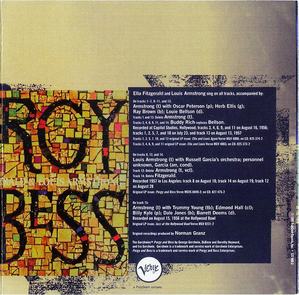 Ella Fitzgerald & Louis Armstrong : Best Of Ella Fitzgerald & Louis Armstrong On Verve (CD, Comp, RE, RM)
