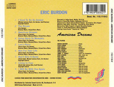 Eric Burdon : American Dreams (CD, Album)