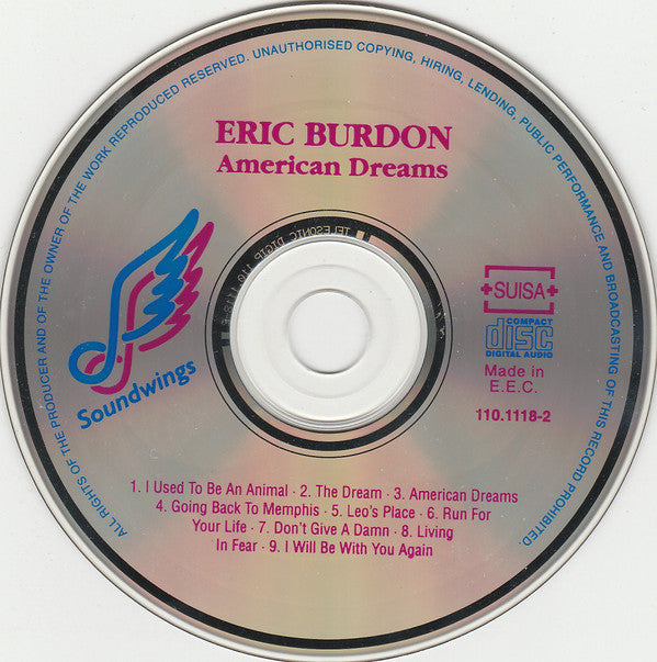 Eric Burdon : American Dreams (CD, Album)