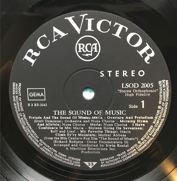 Julie Andrews, Christopher Plummer, Irwin Kostal : The Sound Of Music (An Original Soundtrack Recording) (LP, Album, Gat)