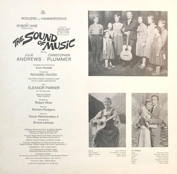 Julie Andrews, Christopher Plummer, Irwin Kostal : The Sound Of Music (An Original Soundtrack Recording) (LP, Album, Gat)