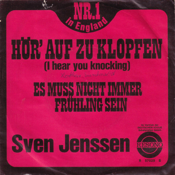 Sven Jenssen : Hör' Auf Zu Klopfen (I Hear You Knocking) (7", Single)