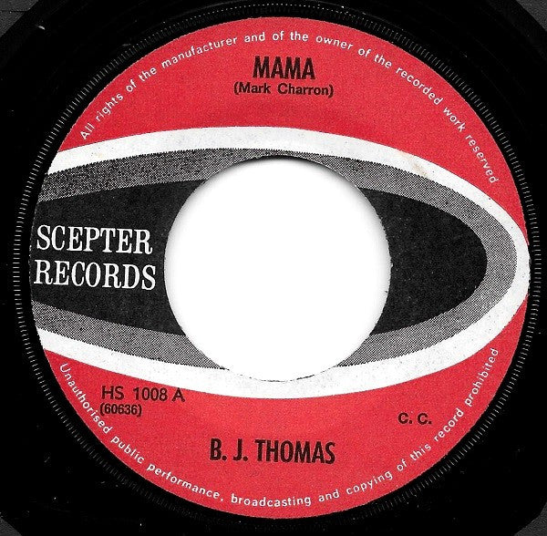 B.J. Thomas : Mama / Wendy (7", Single)