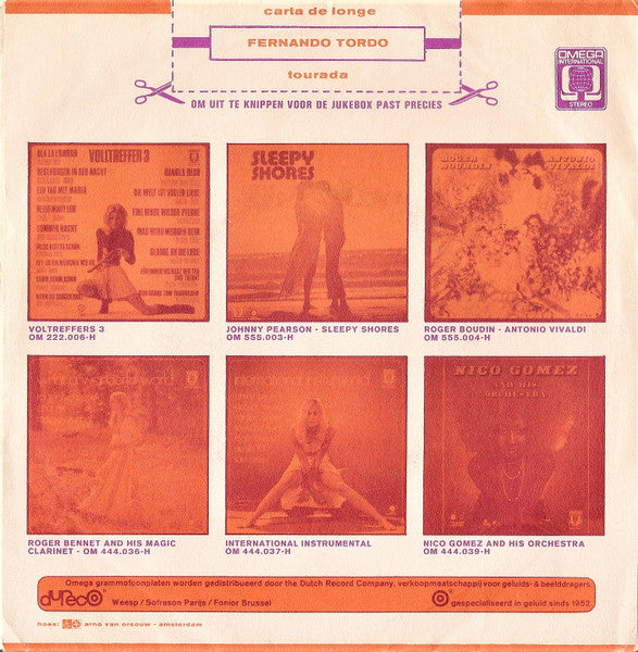 Fernando Tordo : Tourada /  Carta De Longe (7", Single)