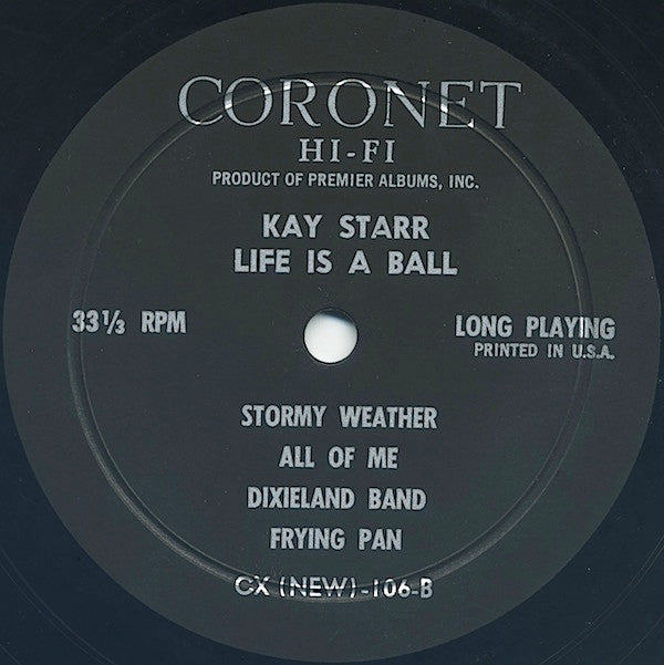 Kay Starr : Kay Starr Sings (LP, Album, Mono)