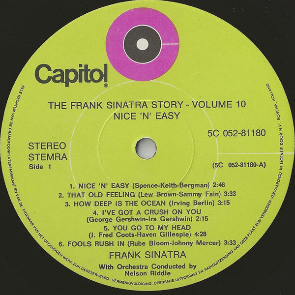 Frank Sinatra : Nice 'N' Easy (LP, Album, RE)