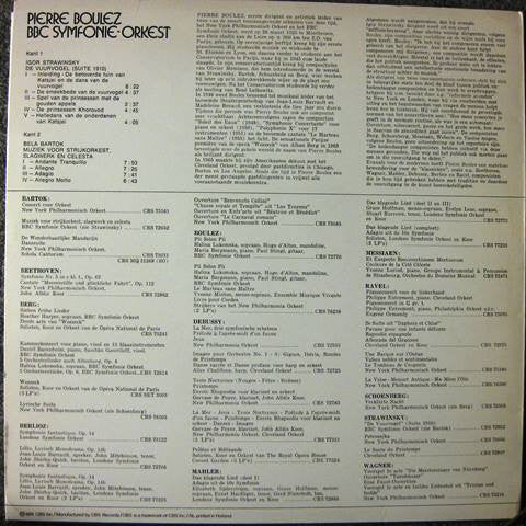 Pierre Boulez, BBC Symphony Orchestra : Igor Strawinsky - De Vuurvogel (Suite 1910) - Bela Bartok: Muziek Voor Strijkorkest, Slagwerk En Celesta (LP, Album)