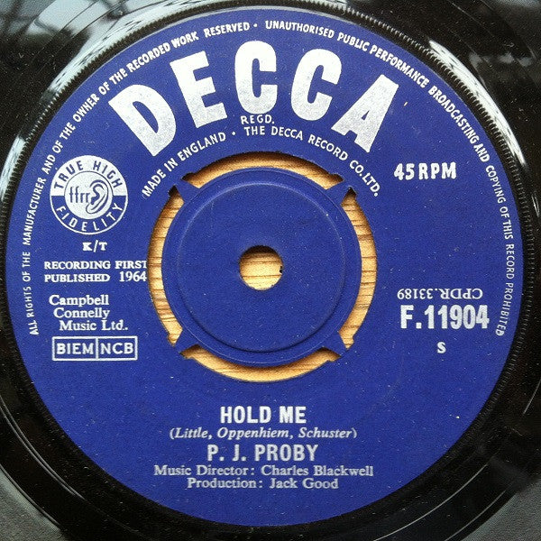 P.J. Proby : Hold Me (7")