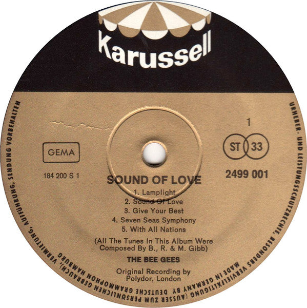 Bee Gees : Sound Of Love (LP, Album, RE)