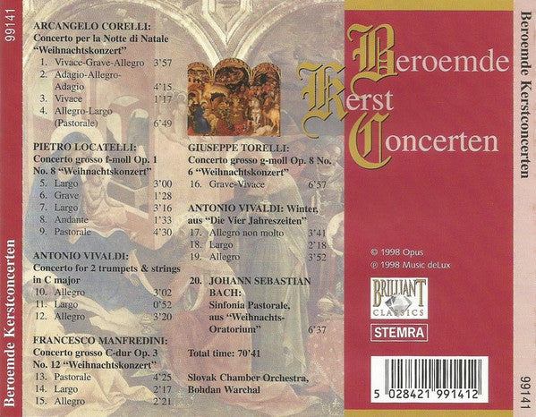 Slovak Chamber Orchestra, Bohdan Warchal : Beroemde Kerst Concerten (CD)