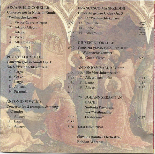 Slovak Chamber Orchestra, Bohdan Warchal : Beroemde Kerst Concerten (CD)