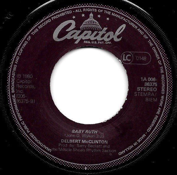 Delbert McClinton : Shotgun Rider / Baby Ruth (7", Single)