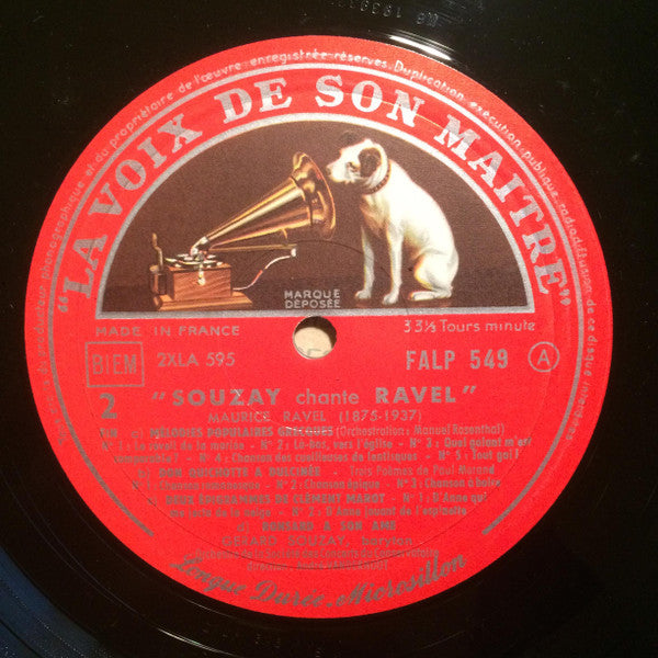 Gérard Souzay : Souzay Chante Ravel (LP, Album, Mono)