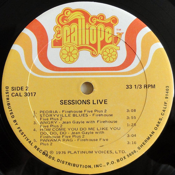 Firehouse Five Plus Two : Sessions, Live (LP)