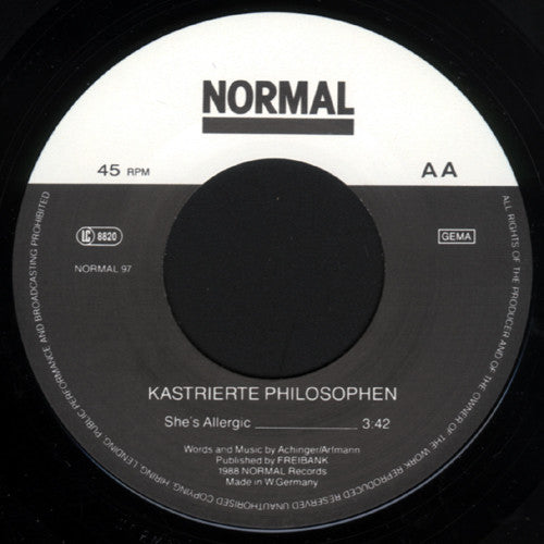 Kastrierte Philosophen : Toilet Queen (7")