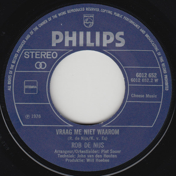 Rob de Nijs : Ik Laat Je Vrij (7", Single)