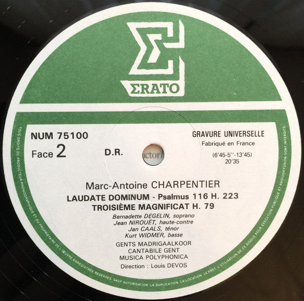 Marc Antoine Charpentier : Te Deum / Laudate Dominum / Magnificat (LP)