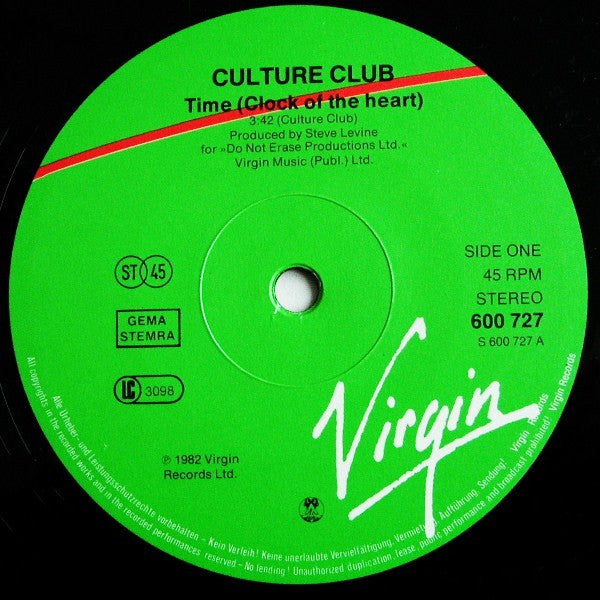 Culture Club : Time (Clock Of The Heart) (12", Single, Sup)