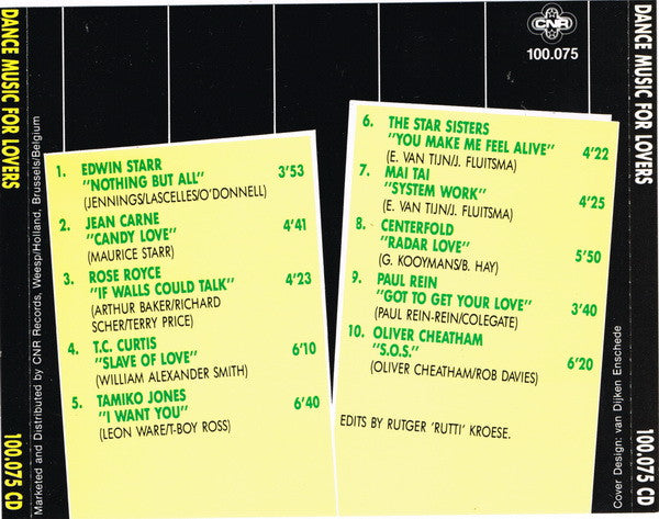 Various : Dance Music For Lovers (CD, Comp, Mixed)