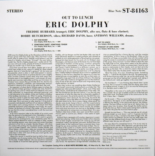 Eric Dolphy : Out To Lunch! (LP, Album, Ltd, RE, 180)