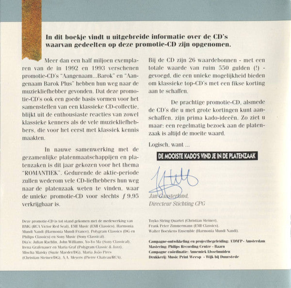 Various : Aangenaam... Romantiek (CD, Album, Comp)