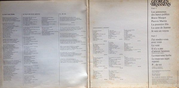 Georges Brassens : 2 - Les Amoureux Des Bancs Publics (LP, Album, Comp, RE, Gat)