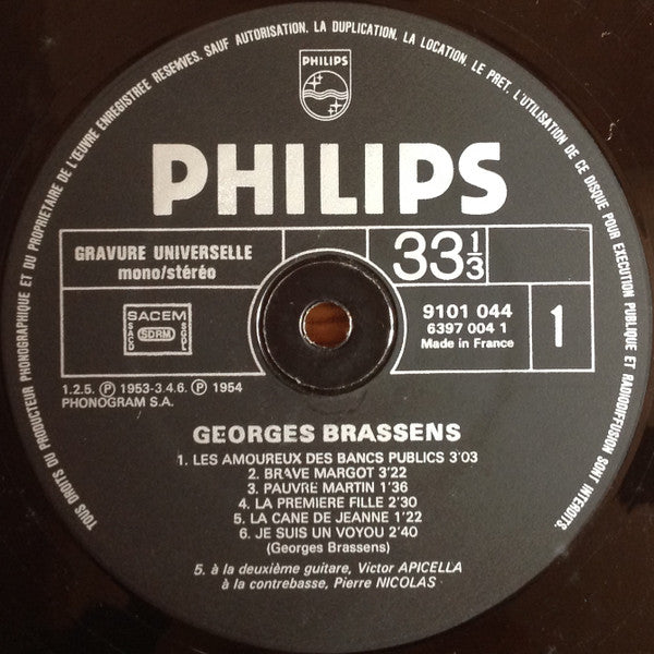 Georges Brassens : 2 - Les Amoureux Des Bancs Publics (LP, Album, Comp, RE, Gat)