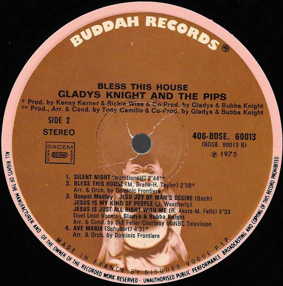 Gladys Knight And The Pips : Bless This House (LP, Album)