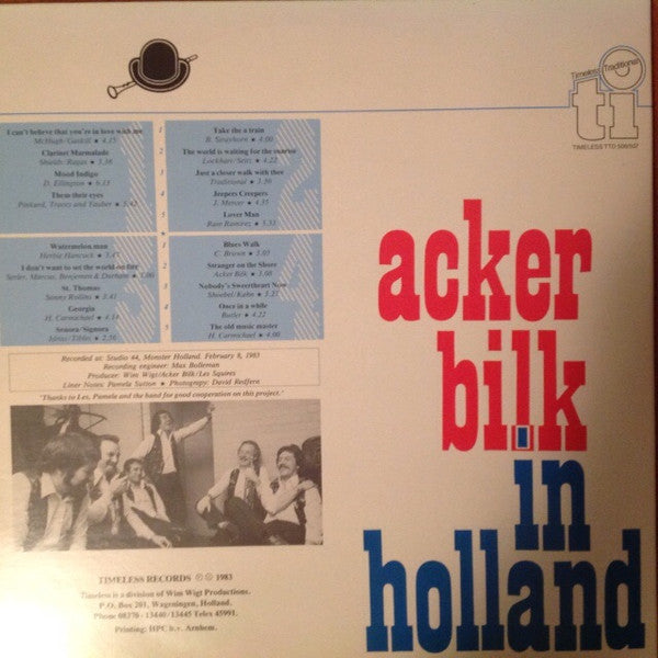 Acker Bilk And His Paramount Jazz Band : Acker Bilk In Holland (2xLP, Album)
