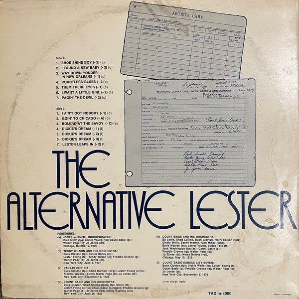 Lester Young : The Alternative Lester (LP, Comp)
