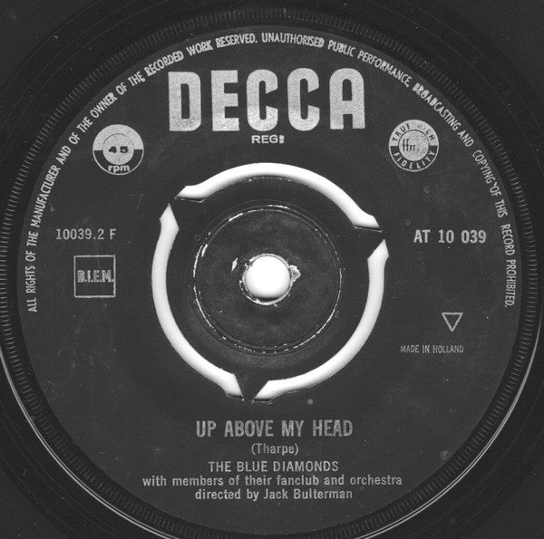 The Blue Diamonds : Hey! Ba-Ba-Re-Bop / Up Above My Head (7", Single, Mono)