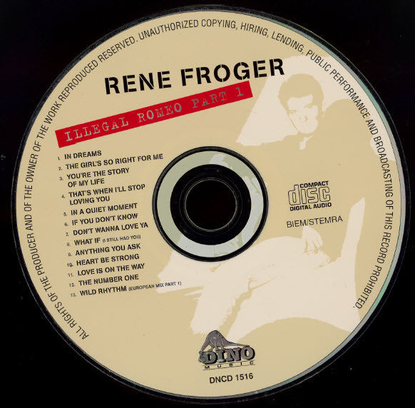 René Froger : Illegal Romeo Part 1 (CD, Album)