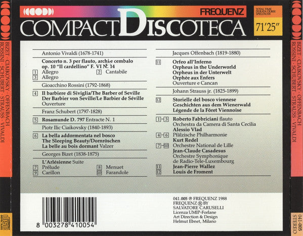 Various : Bizet - Ciaikovsky - Offenbach - Rossini - Schubert - Strauss - Vivaldi (CD, Comp)