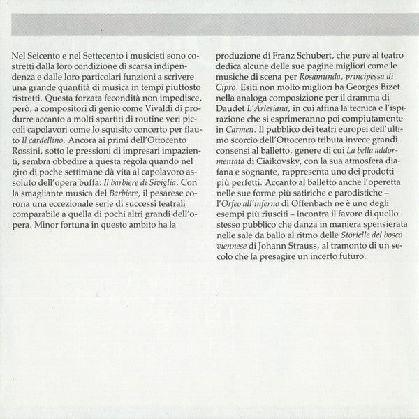 Various : Bizet - Ciaikovsky - Offenbach - Rossini - Schubert - Strauss - Vivaldi (CD, Comp)