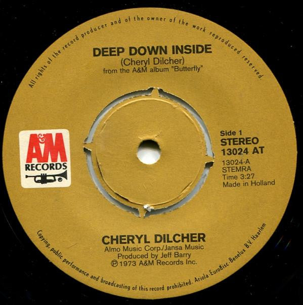 Cheryl Dilcher : Deep Down Inside (7", Single)